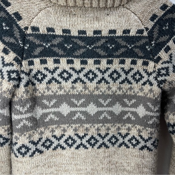 Vtg Beaver Canoe Fair Isle Wool Blend Cardigan Sweater Men XS/Women Med Outdoor - Picture 6 of 8